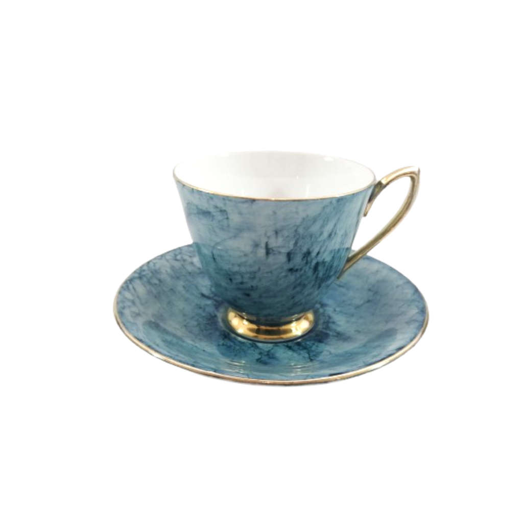 Royal Albert Bone Gossamer  Blue Marbled Trio