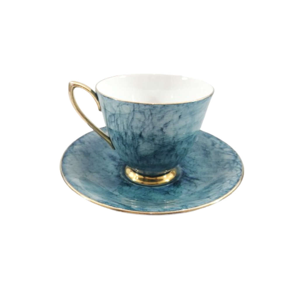 Royal Albert Bone Gossamer  Blue Marbled Trio