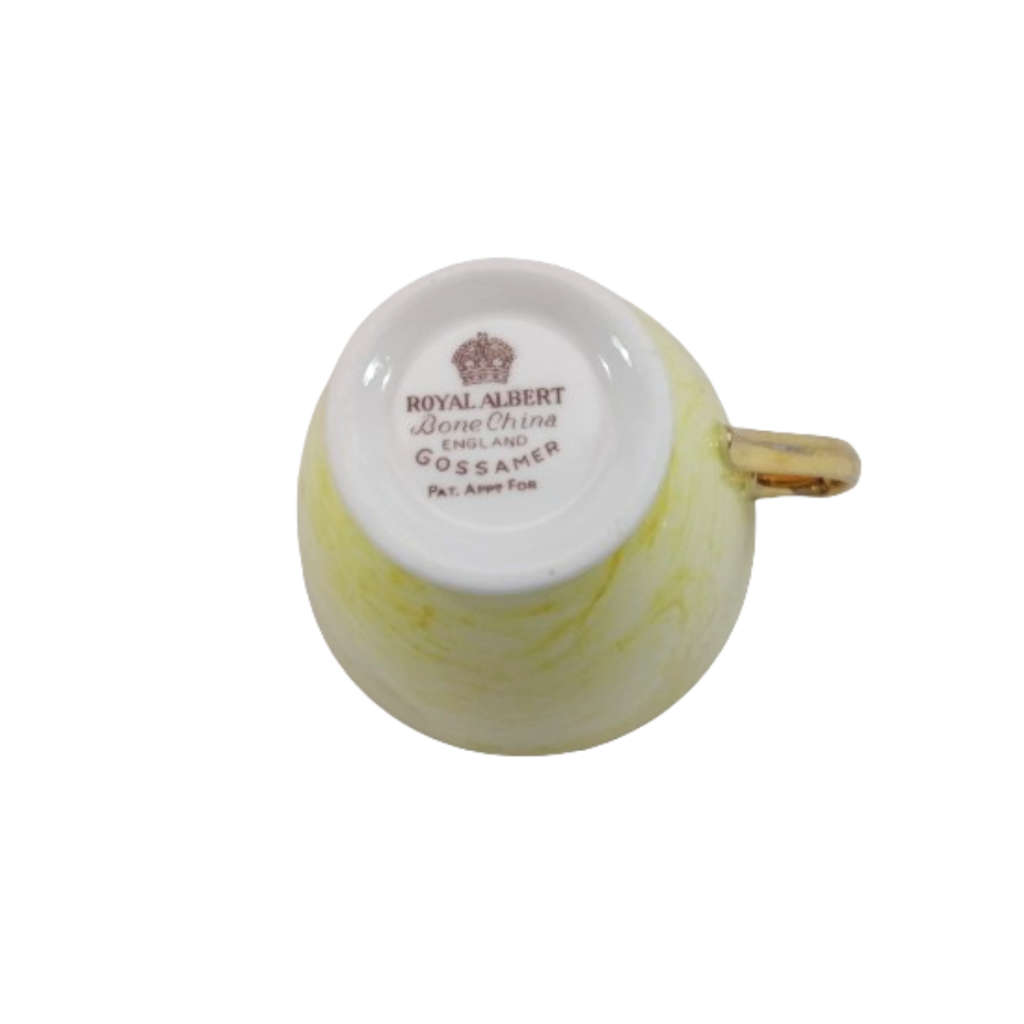 Royal Albert Bone Gossamer Yellow Marbled Trio