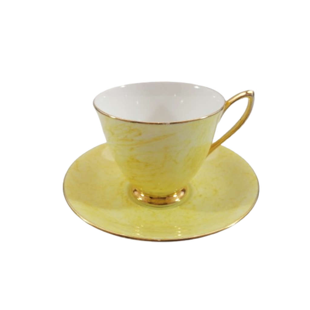 Royal Albert Bone Gossamer Yellow Marbled Trio