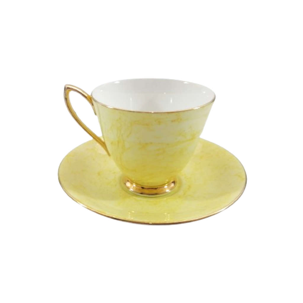 Royal Albert Bone Gossamer Yellow Marbled Trio