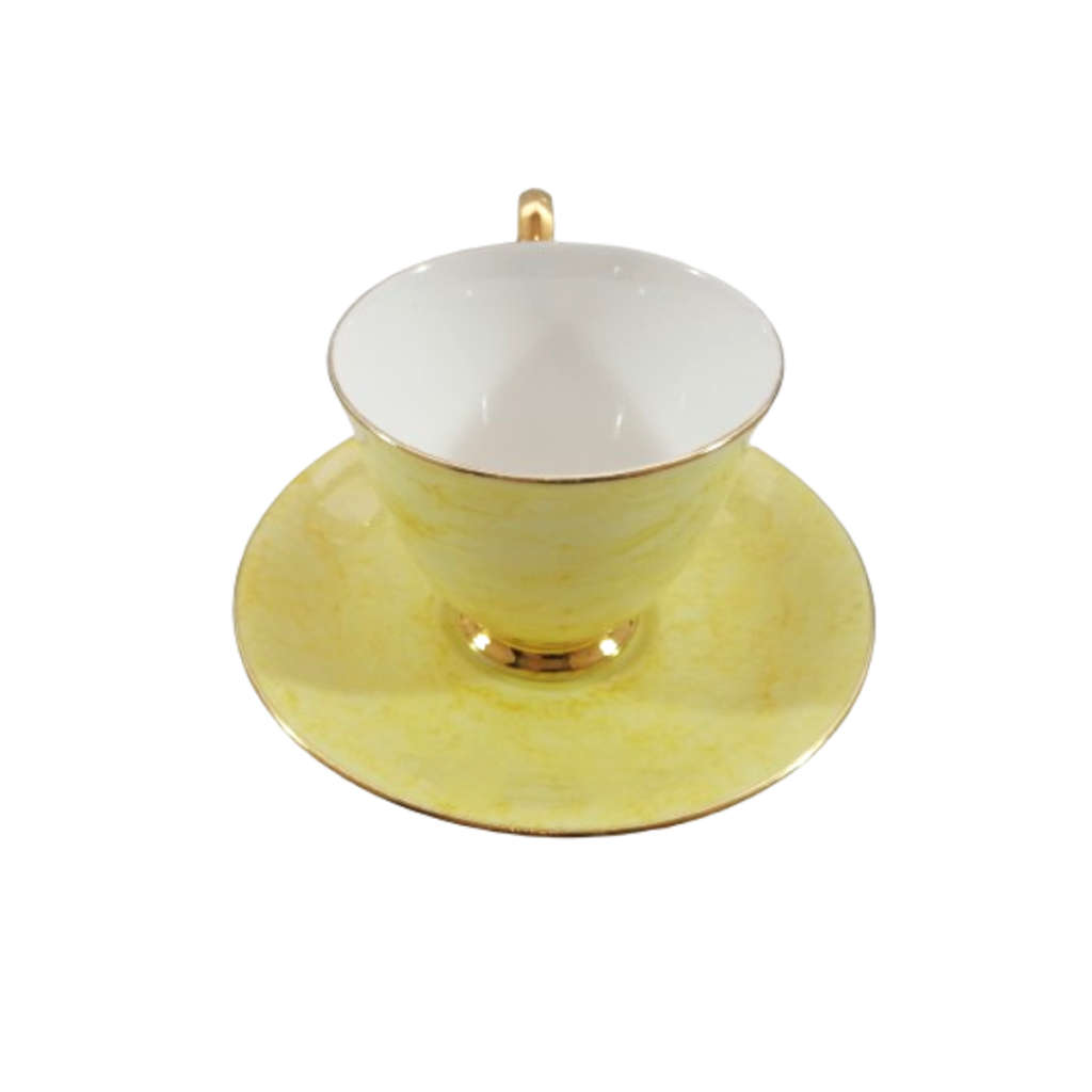 Royal Albert Bone Gossamer Yellow Marbled Trio