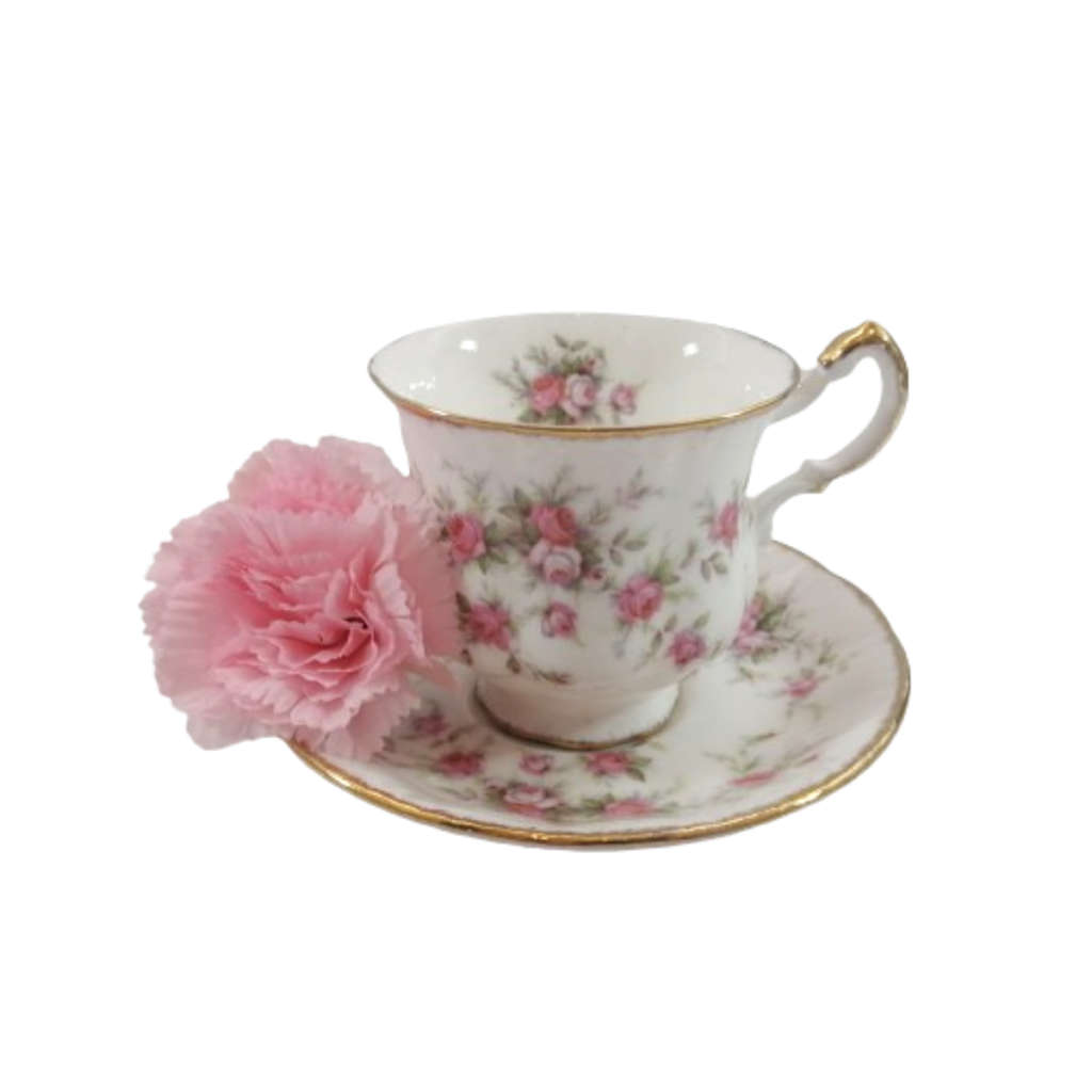 Paragon Fine Bone China Victoriana Rose Tea Cup and Saucer Duo