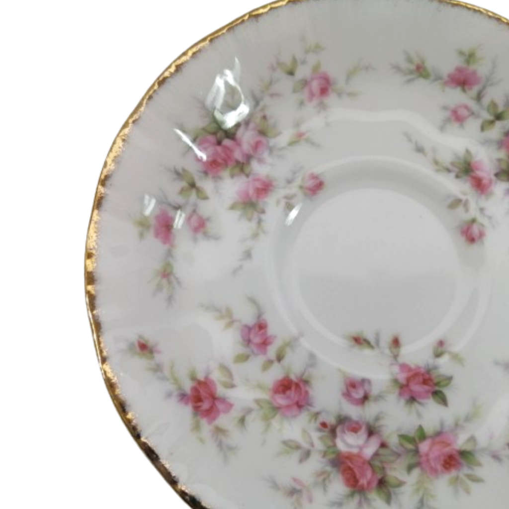 Paragon Fine Bone China Victoriana Rose Tea Cup and Saucer Duo