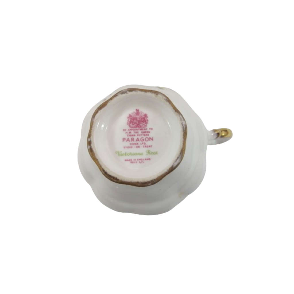 Paragon Fine Bone China Victoriana Rose Tea Cup and Saucer Duo