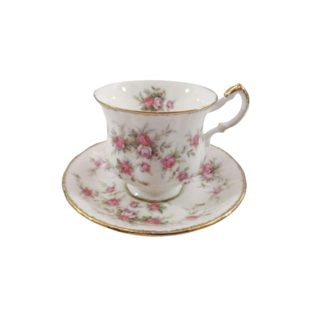 Paragon Fine Bone China Victoriana Rose Tea Cup and Saucer Duo
