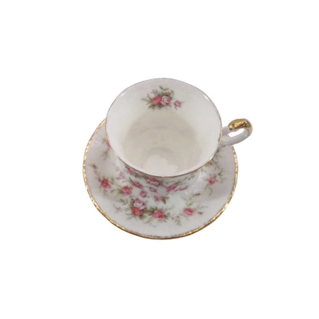 Paragon Fine Bone China Victoriana Rose Tea Cup and Saucer Duo