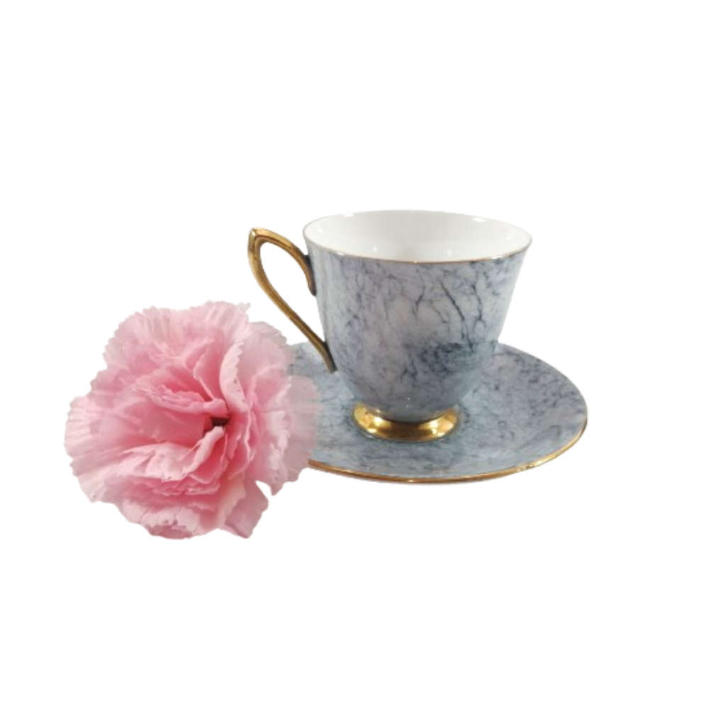 Royal Albert Bone China Gossamer Grey Marbled Trio