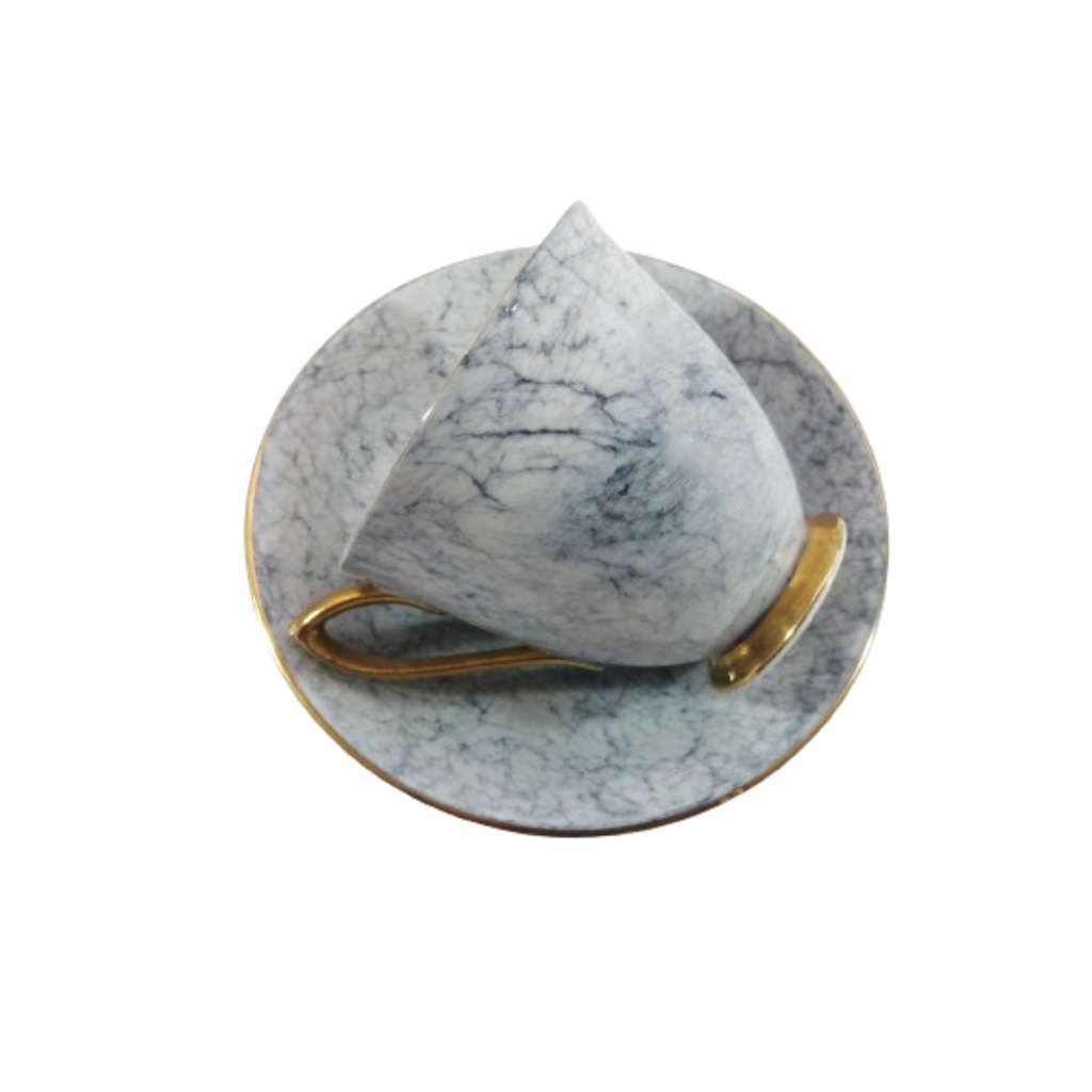 Royal Albert Bone China Gossamer Grey Marbled Trio