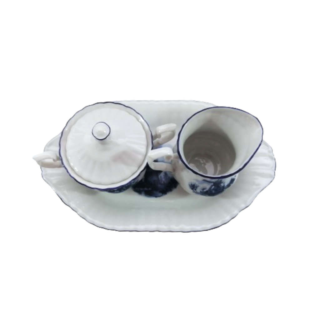 Ter Steege bv Delft Blauw Windmill Milk Jug and Sugar Bowl set