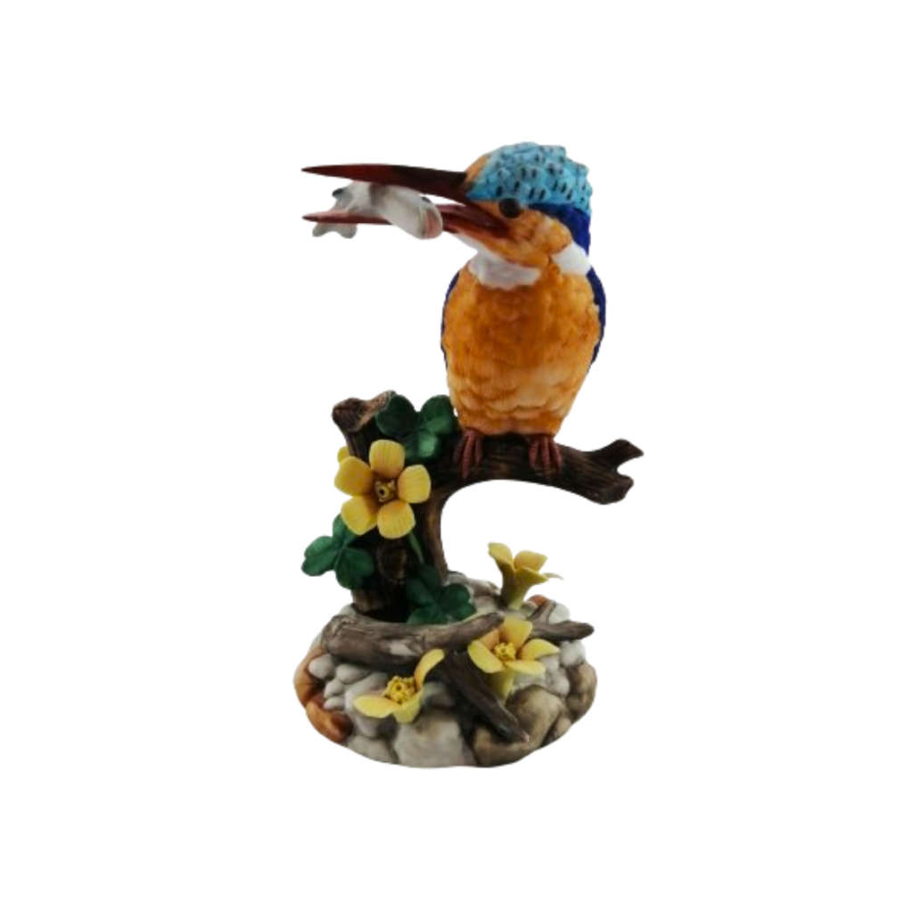 Heritage Porcelain Malachite Kingfisher Ltd Figurine