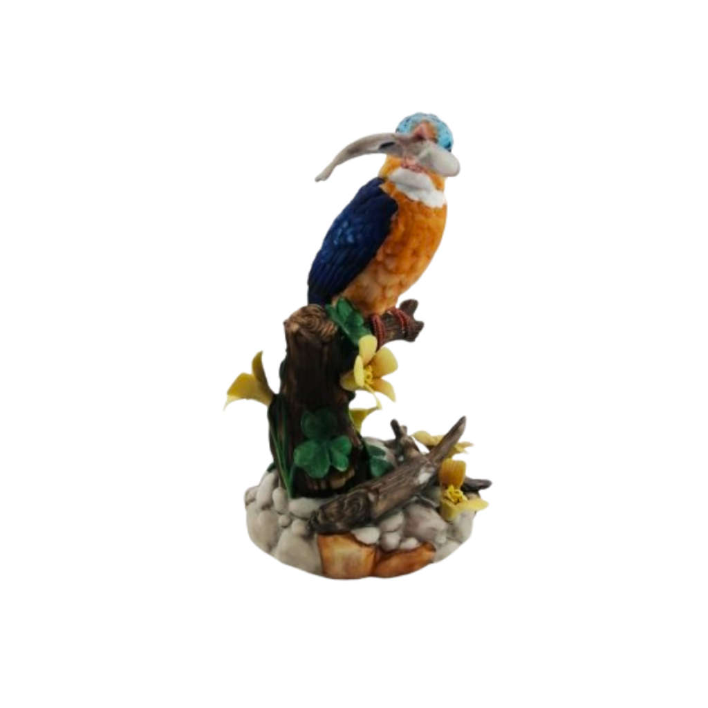 Heritage Porcelain Malachite Kingfisher Ltd Figurine