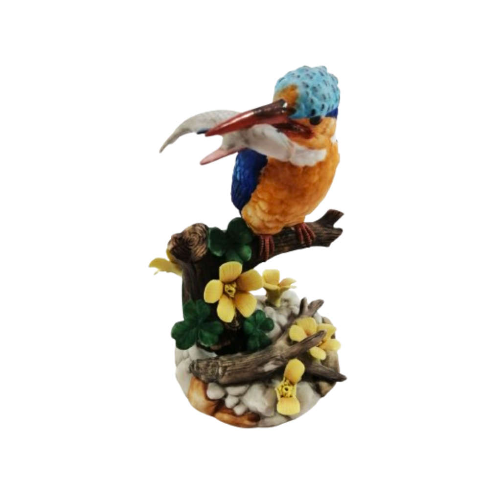 Heritage Porcelain Malachite Kingfisher Ltd Figurine