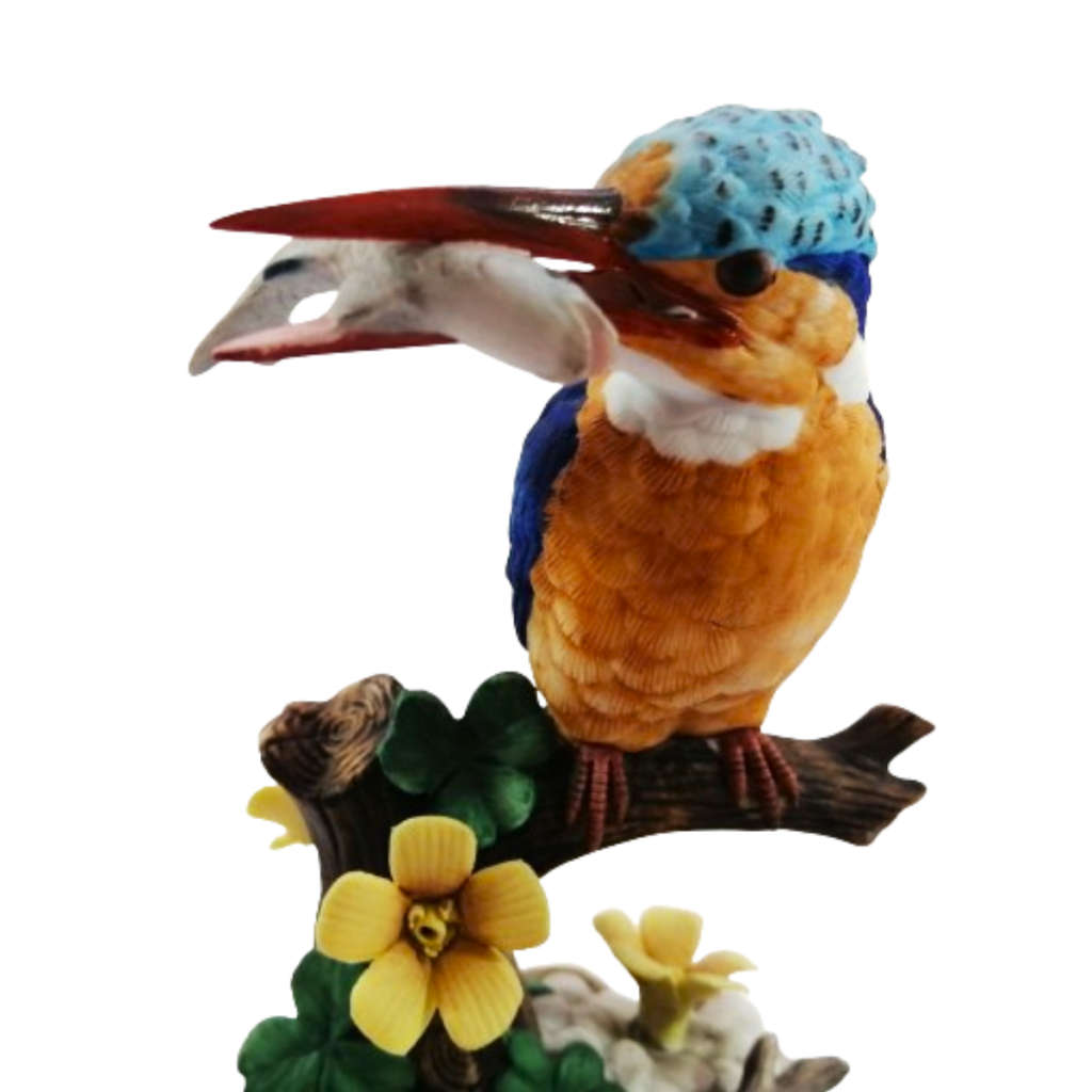 Heritage Porcelain Malachite Kingfisher Ltd Figurine