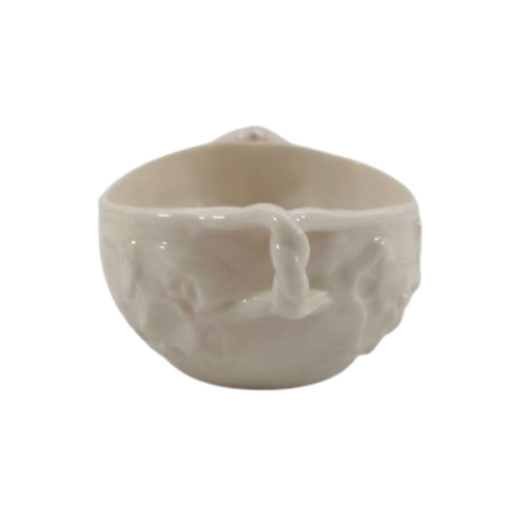 Belleek Ireland Ivory Sugar Bowl - Ivy Pattern