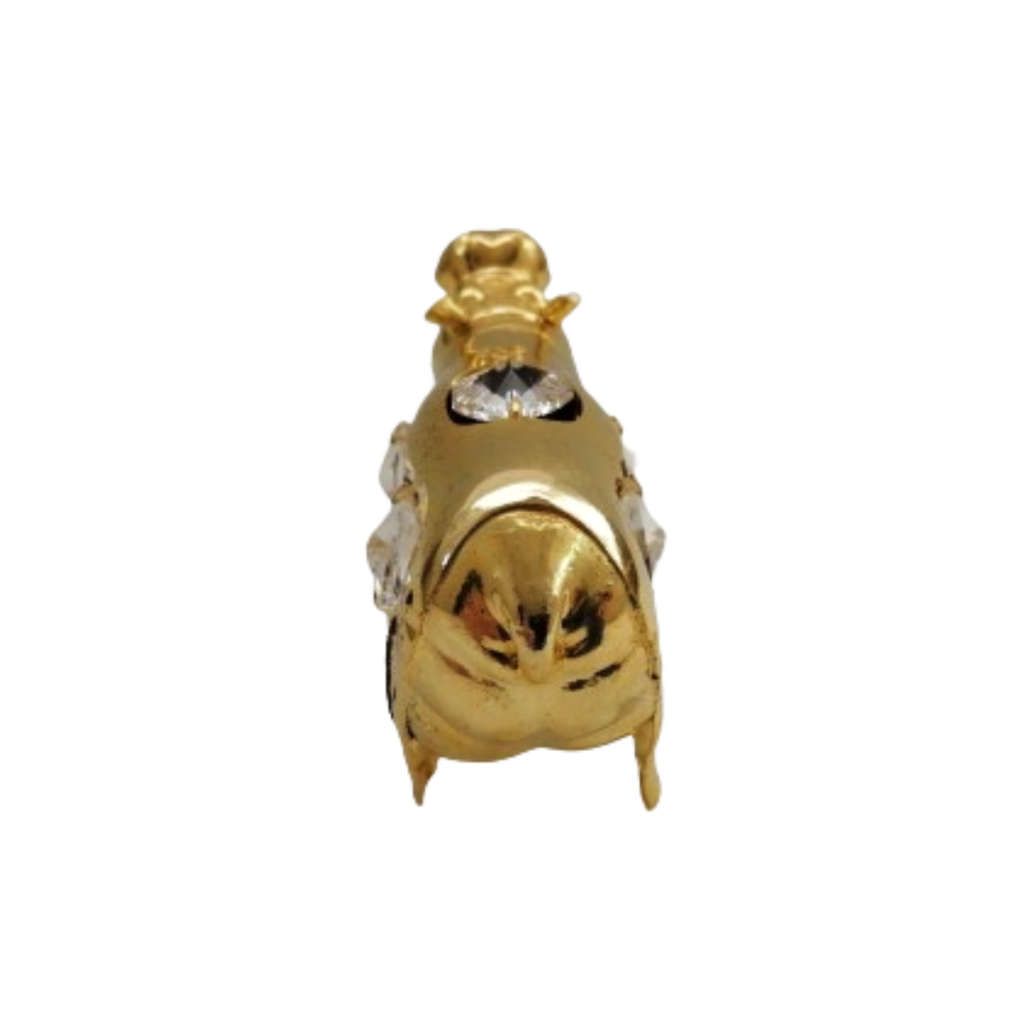 24K gold plated Hippopotamus with Swarovski crystal element