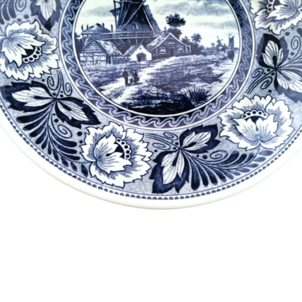 Holland Delft Bosh Decorative Wall Plate Windmill