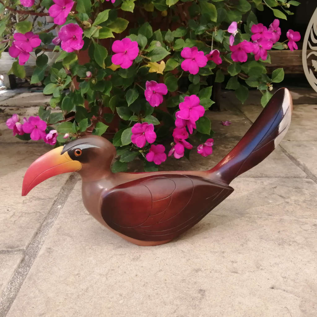 Feathers of Knysna Gallery carved and hand painted Crowned Hornbill 115/975