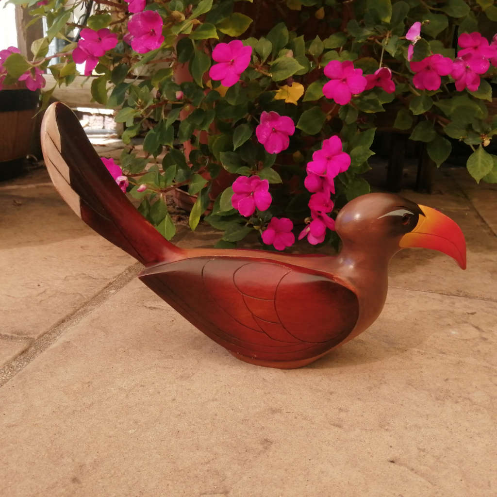 Feathers of Knysna Gallery carved and hand painted Crowned Hornbill 115/975