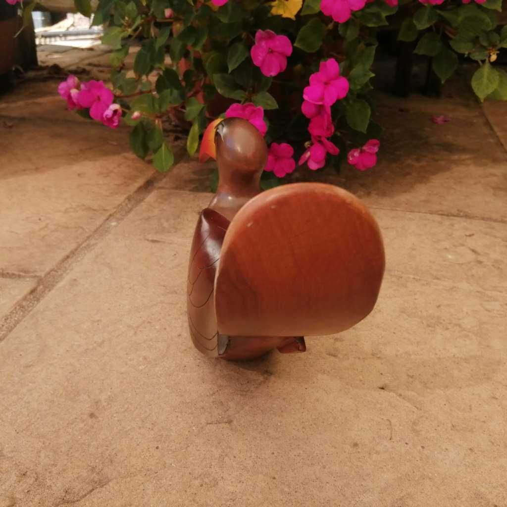 Feathers of Knysna Gallery carved and hand painted Crowned Hornbill 115/975