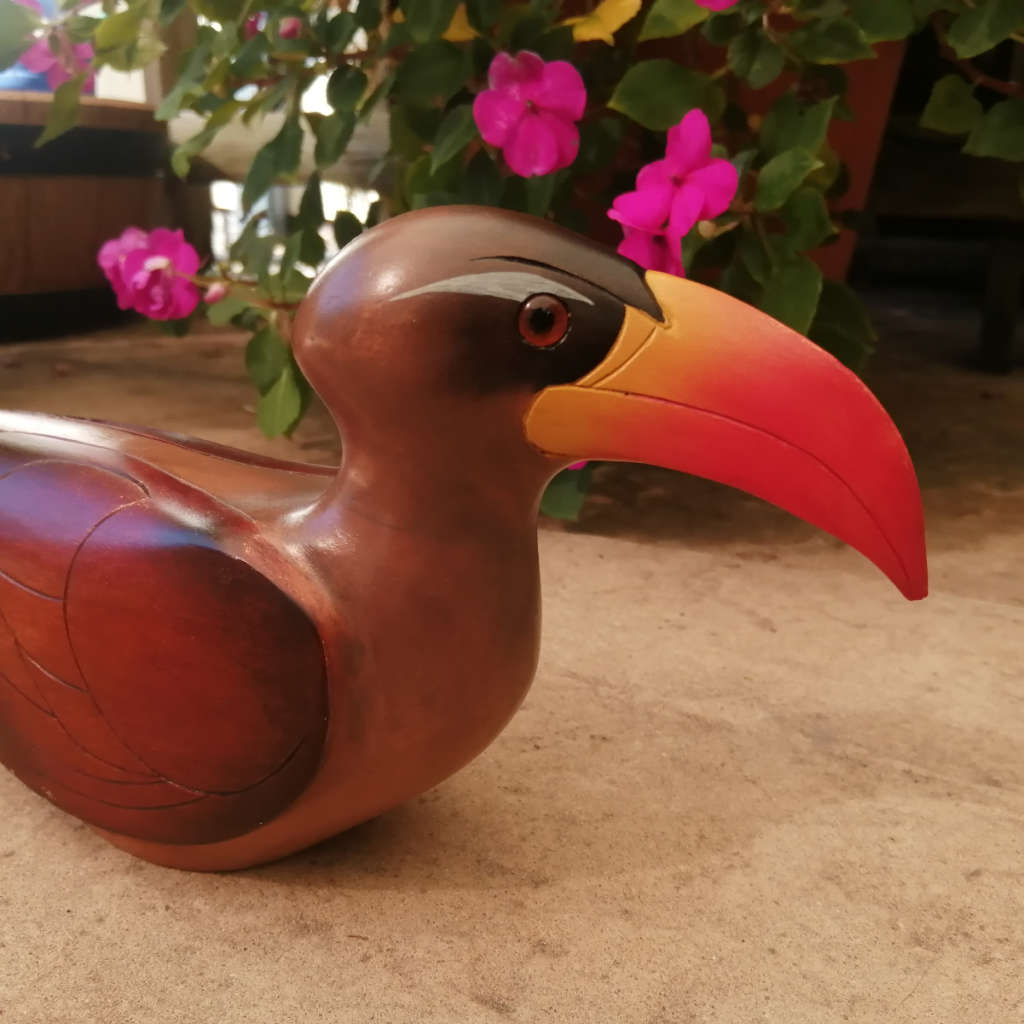 Feathers of Knysna Gallery carved and hand painted Crowned Hornbill 115/975