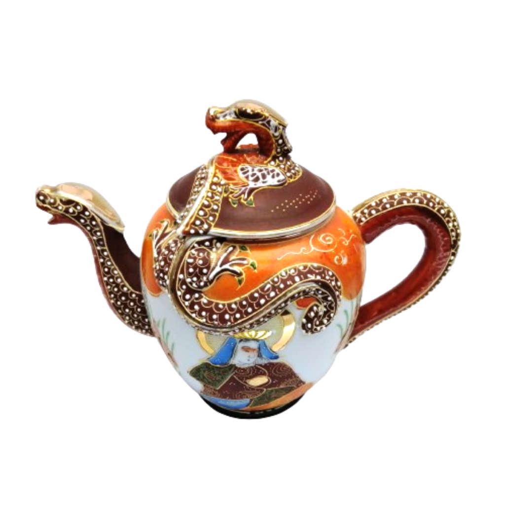 Oriental Dragon Embossed Stunning Tea Pot