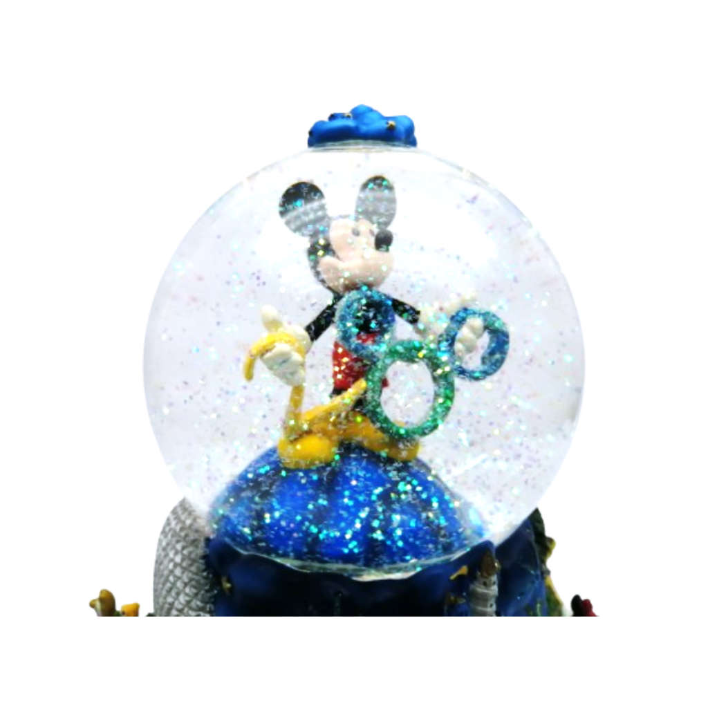 Disney`s Mickey Mouse 2000 Millennium Musical Snow Globe Celebrate The Future