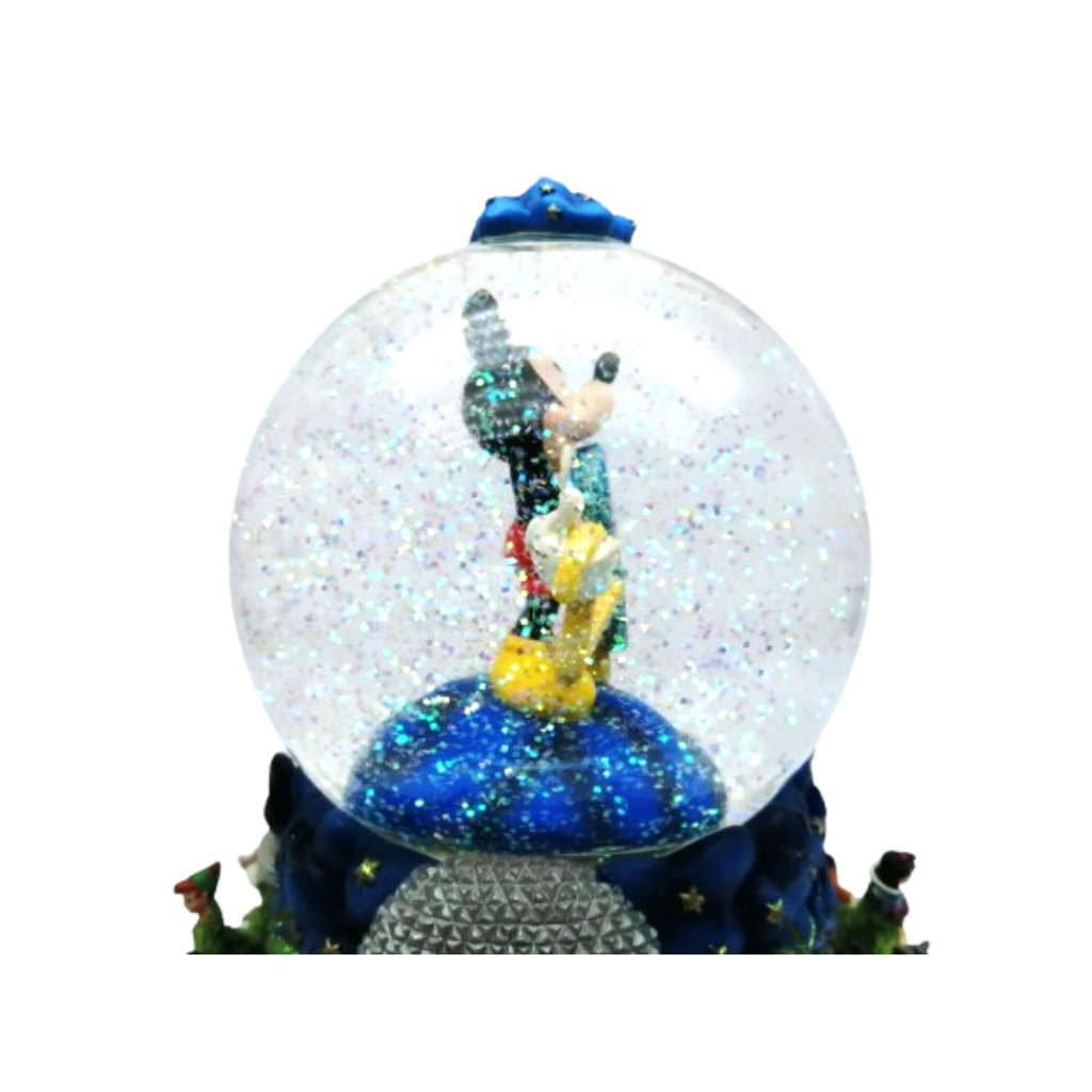 Disney`s Mickey Mouse 2000 Millennium Musical Snow Globe Celebrate The Future