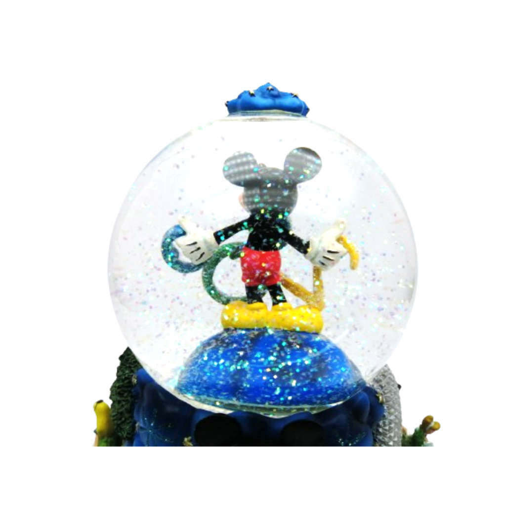 Disney`s Mickey Mouse 2000 Millennium Musical Snow Globe Celebrate The Future