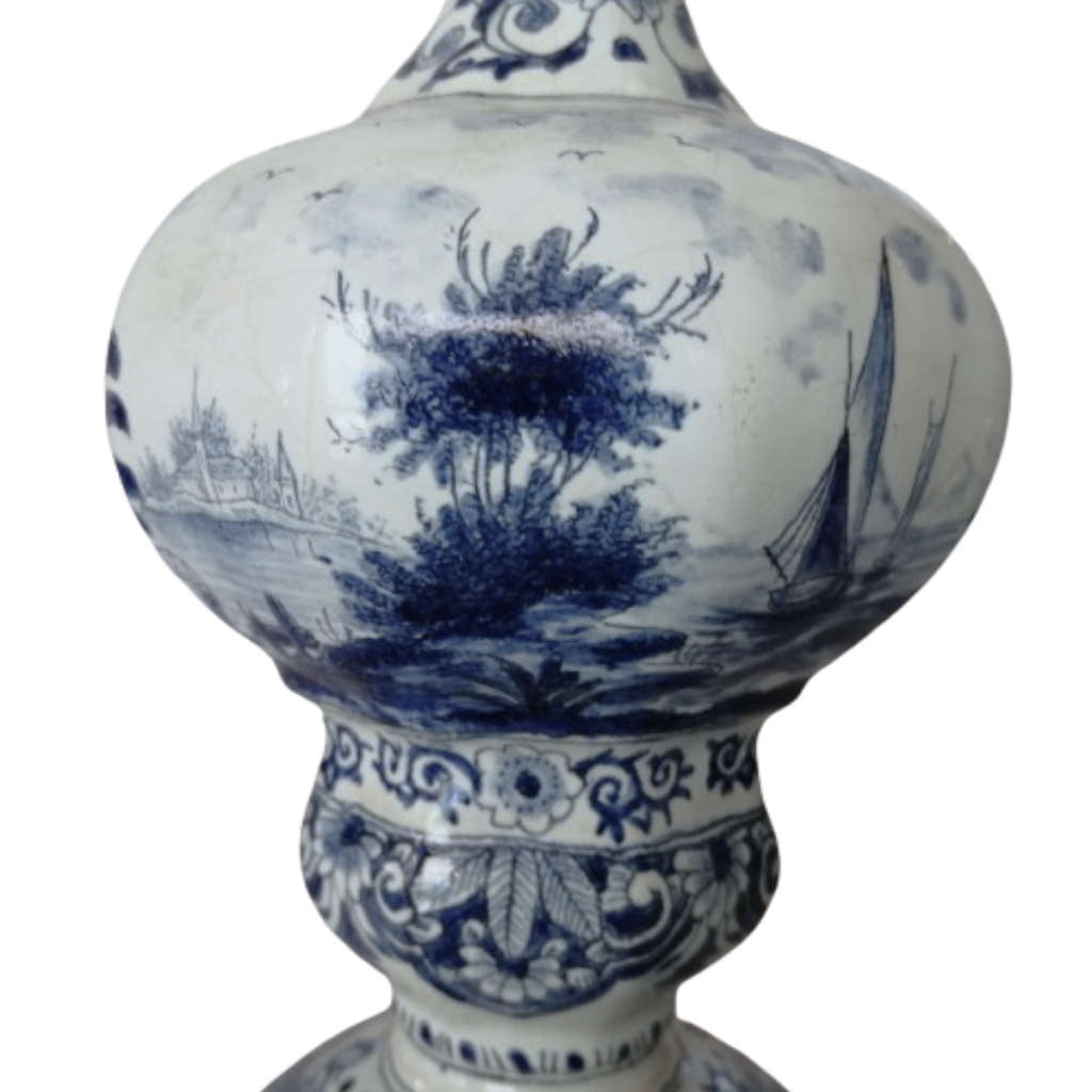Antique 18th-Century Dutch Delft Jug by Moustiers, circa 1800