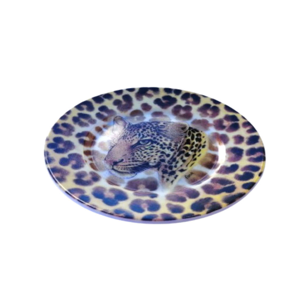 Limoges Wild Life Leopard by Email de Limoges Wall Plate