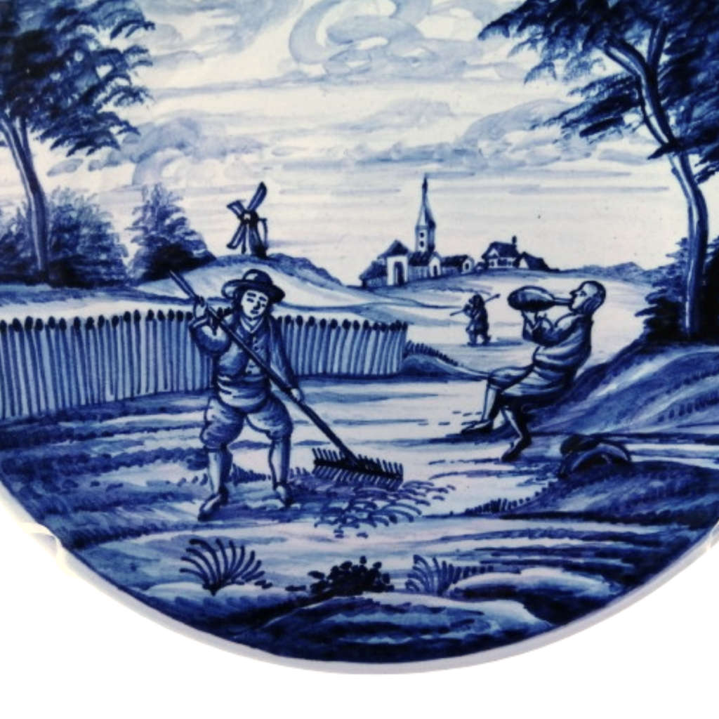 Old Delft Holland Calendar Plate June plate