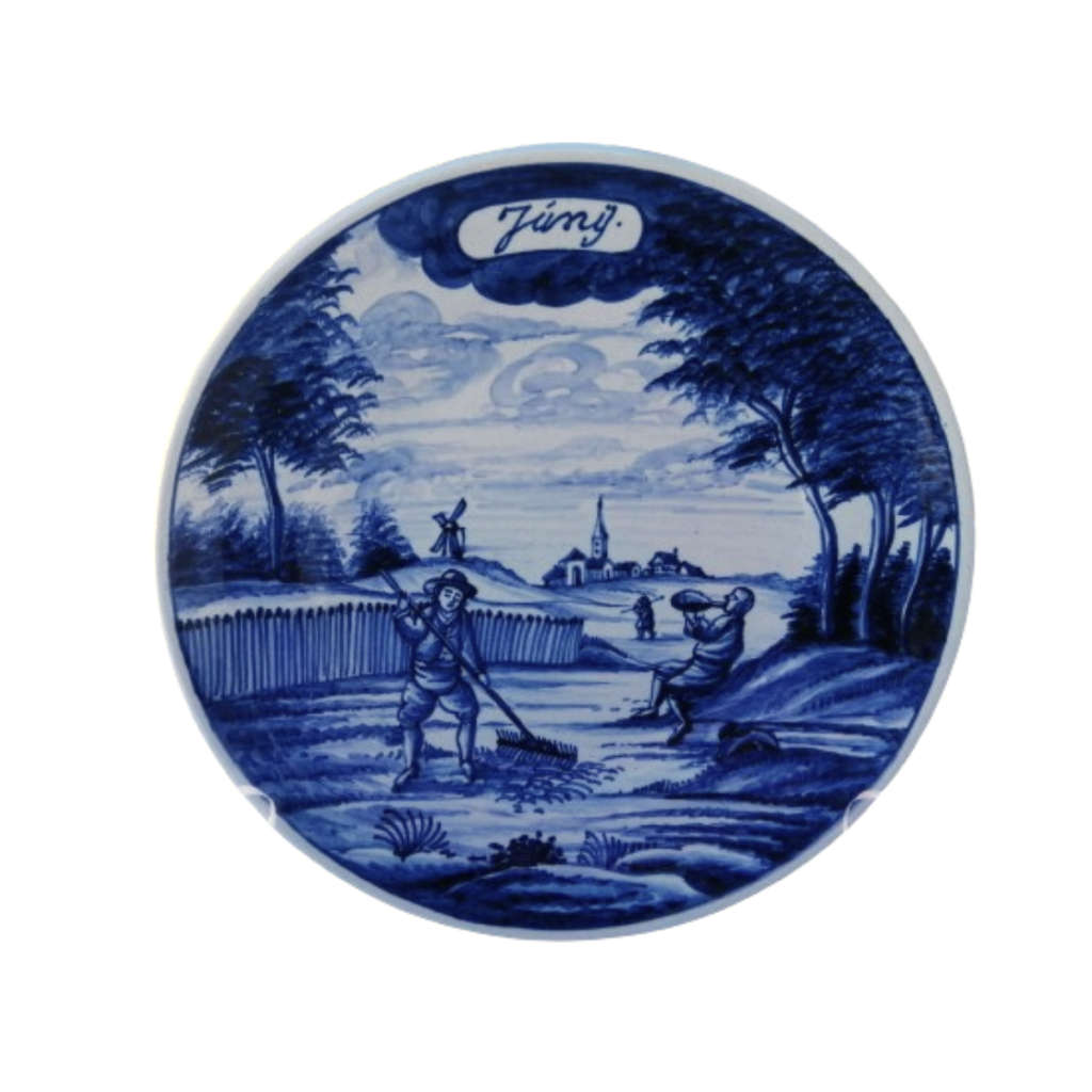 Old Delft Holland Calendar Plate June plate
