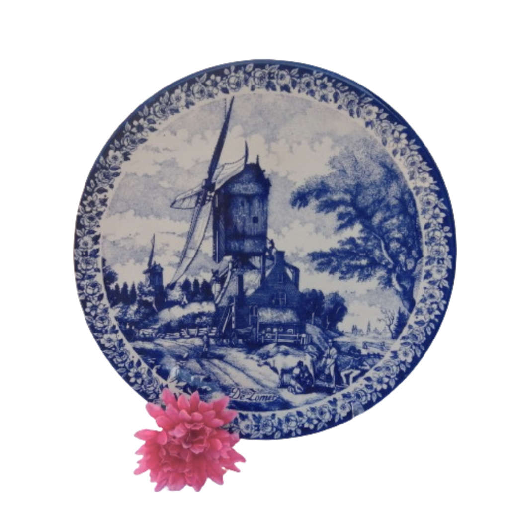 Delft Chemkefa Delfts Blauw De Zomer ceramic wall hanging plate
