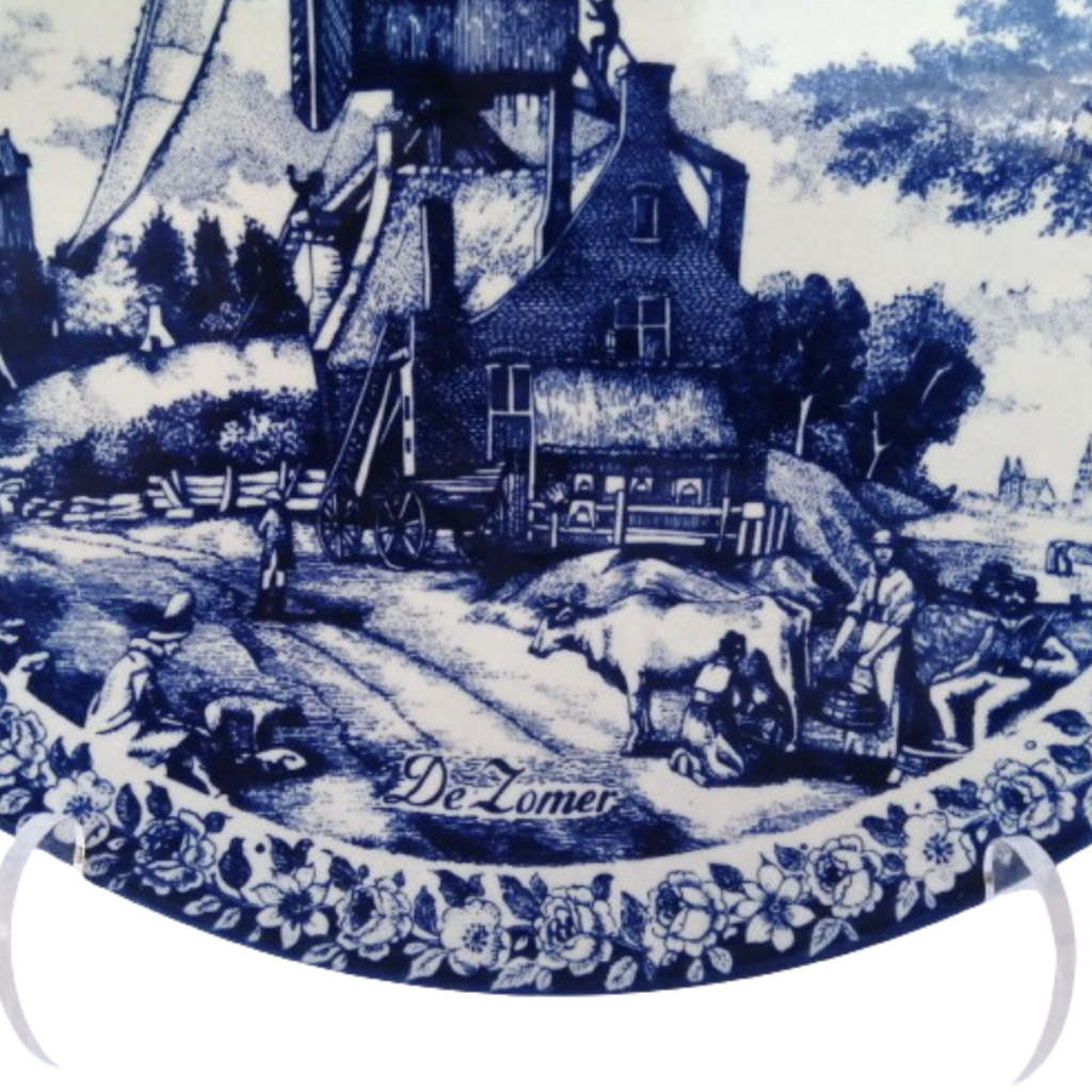 Delft Chemkefa Delfts Blauw De Zomer ceramic wall hanging plate