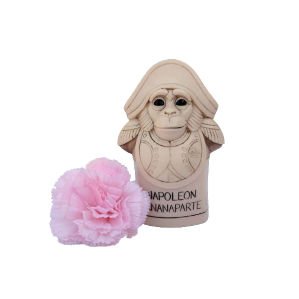 John Biccard Napoleon Bananaparte Rare Chimpanzee crushed marble sculpture