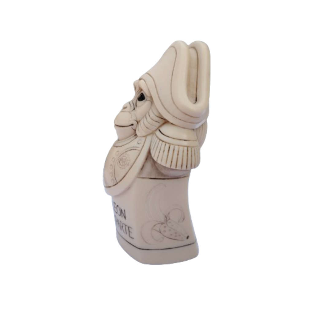 John Biccard Napoleon Bananaparte Rare Chimpanzee crushed marble sculpture