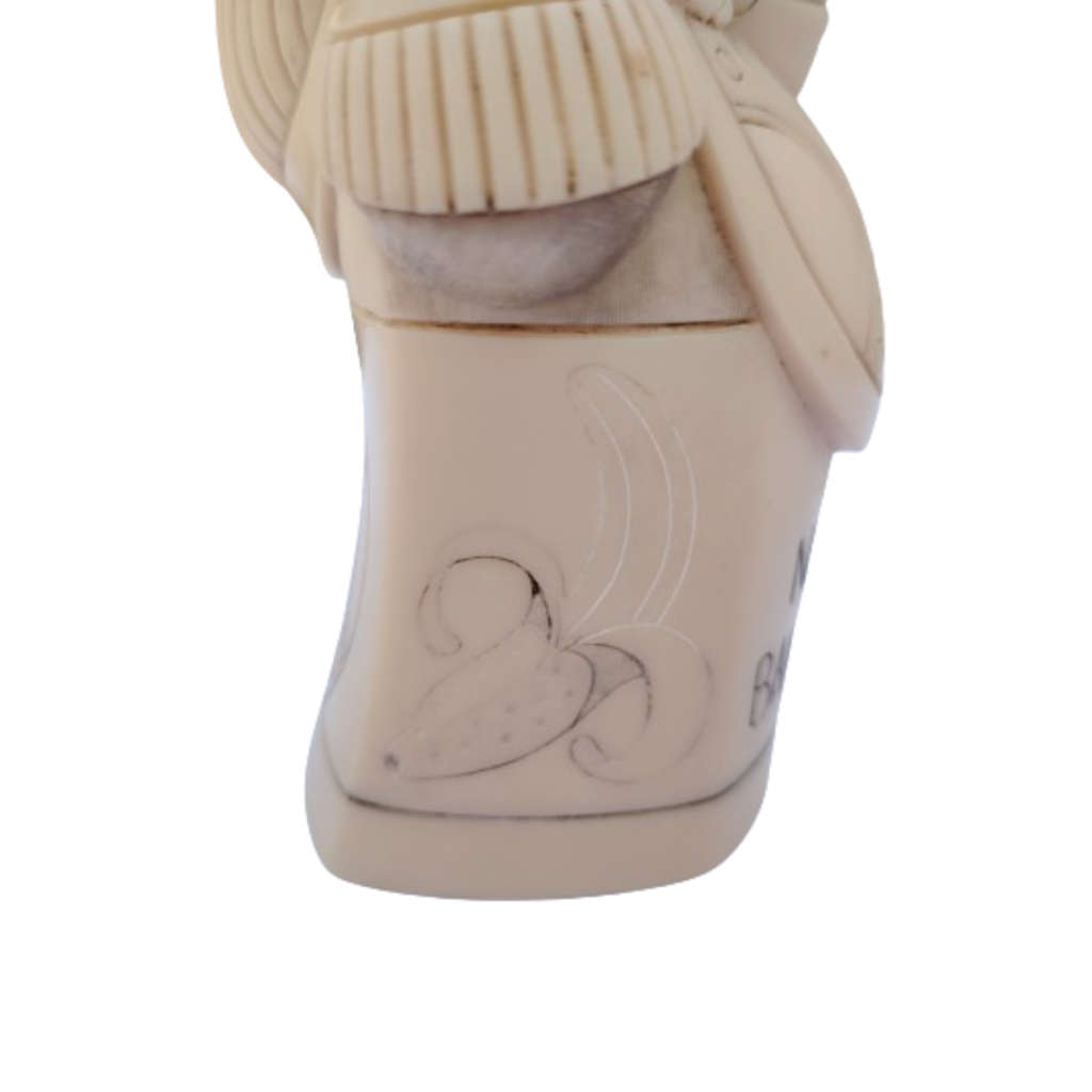 John Biccard Napoleon Bananaparte Rare Chimpanzee crushed marble sculpture