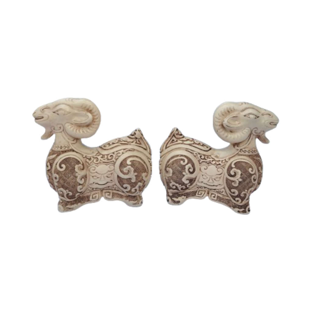 John Biccard Style Decorative Rams