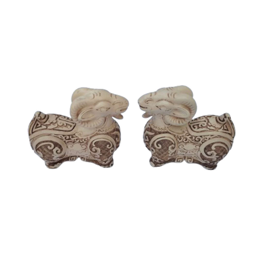 John Biccard Style Decorative Rams