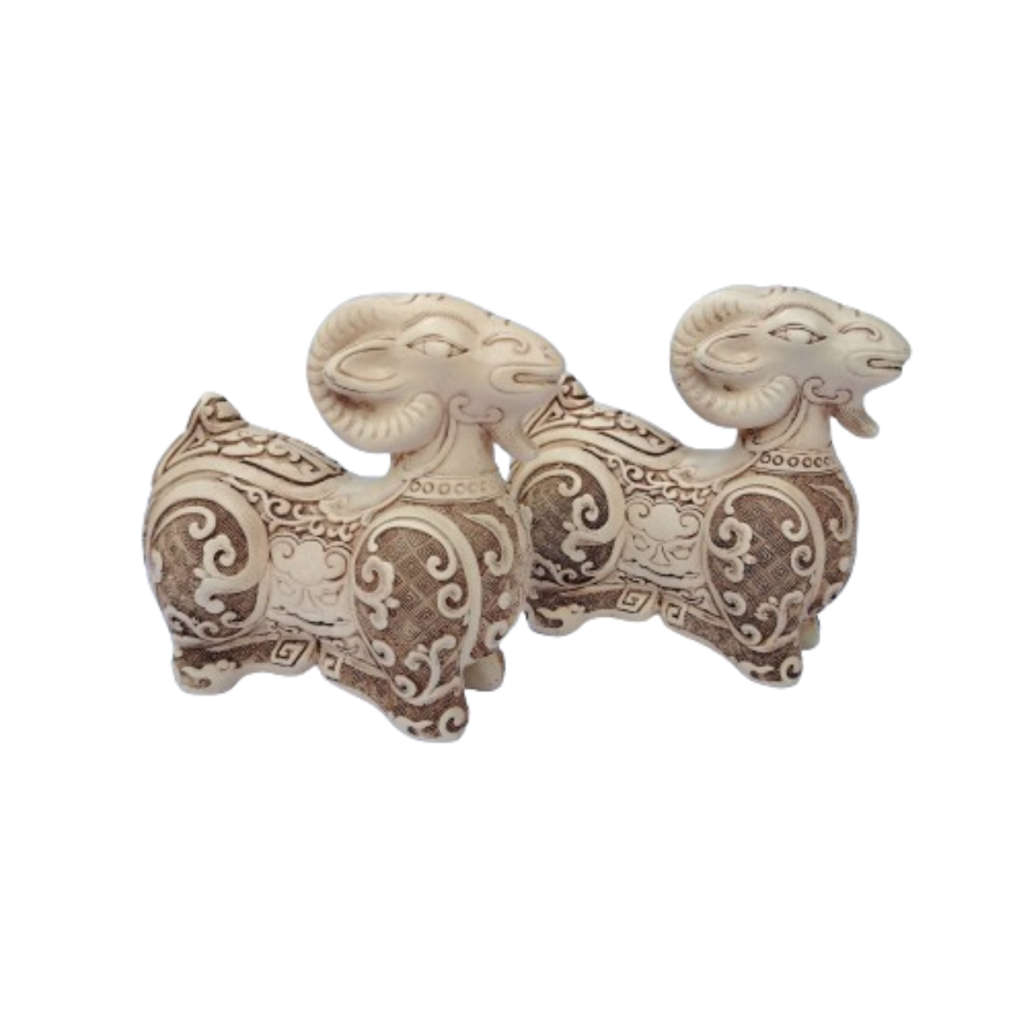 John Biccard Style Decorative Rams