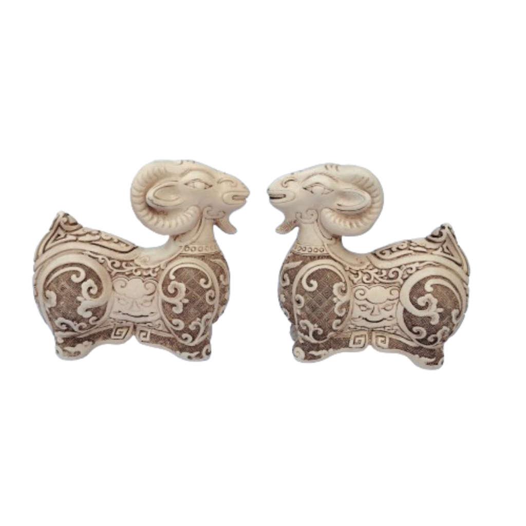 John Biccard Style Decorative Rams