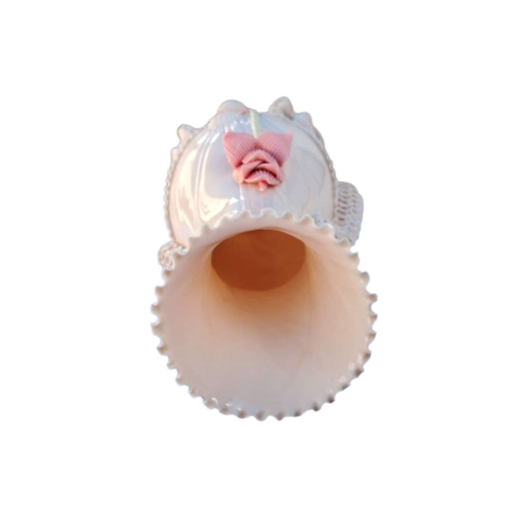 Chinese Dehua Blanc de Chine Porcelain Double Dragon Flaming Pearl Vase