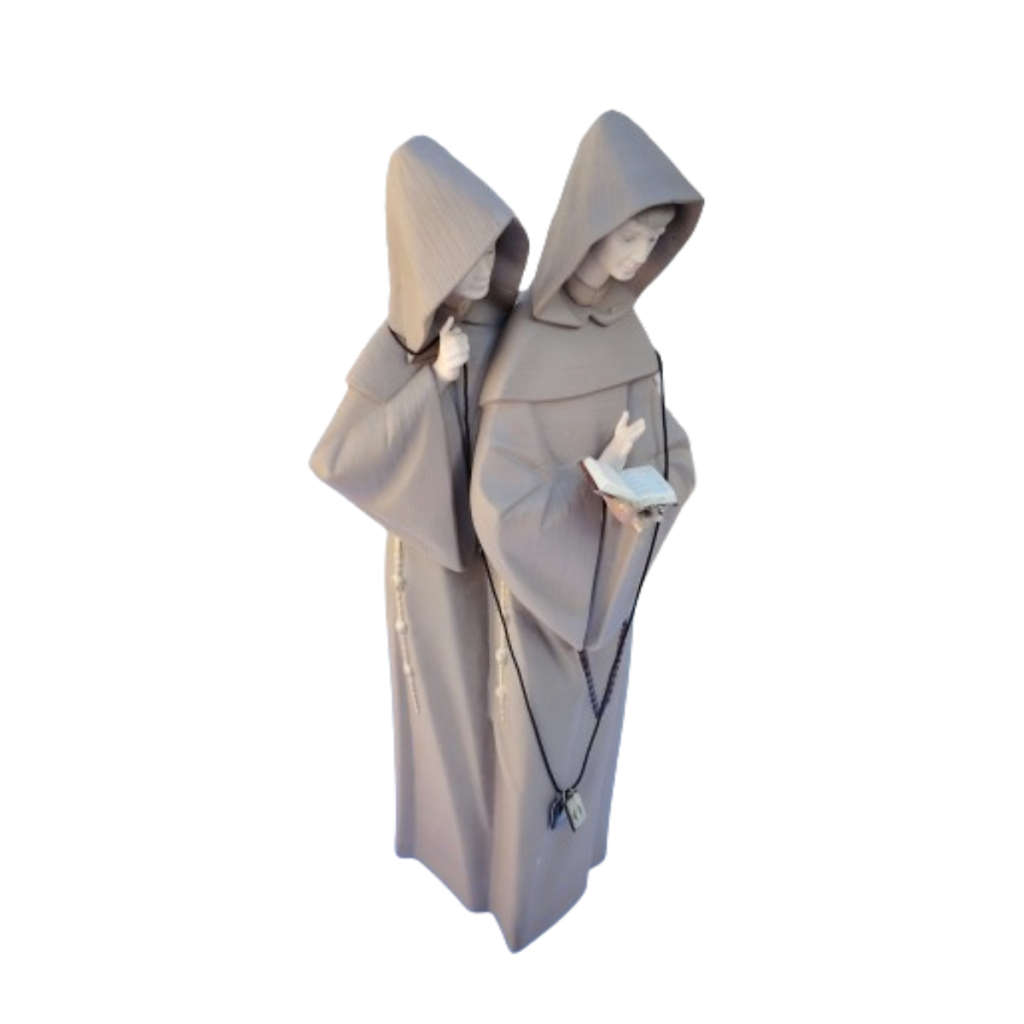 Lladro Monks at Prayer statue religious figure part of the Franciscan Monk