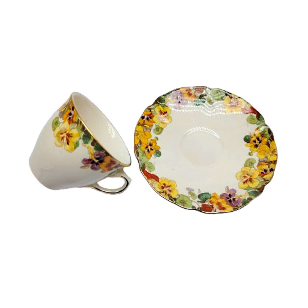 Royal Doulton Nasturtium Cup and Saucer Duo