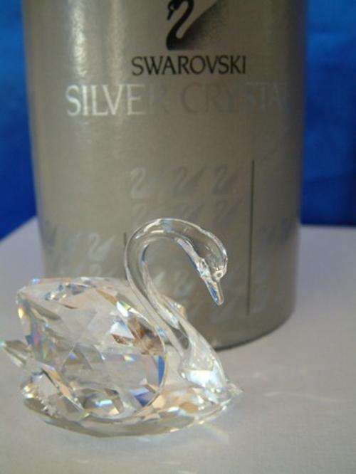 Swarovski Silver Crystal Medium Swan Boxed