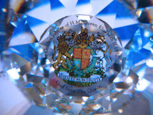 SWAROVSKI CRYSTAL Paperweight God Save The Queen