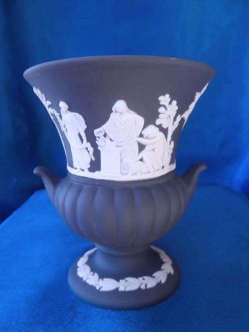 Wedgewood Jasper Black Vase