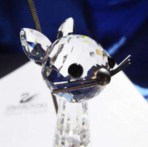 GENUINE Swarovski Silver Crystal Stunning Tall cat