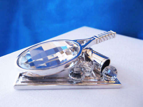 GENUINE SWAROVSKI MOMENTS TENNIS TROPHY CRYSTAL FIGURINE, RARE